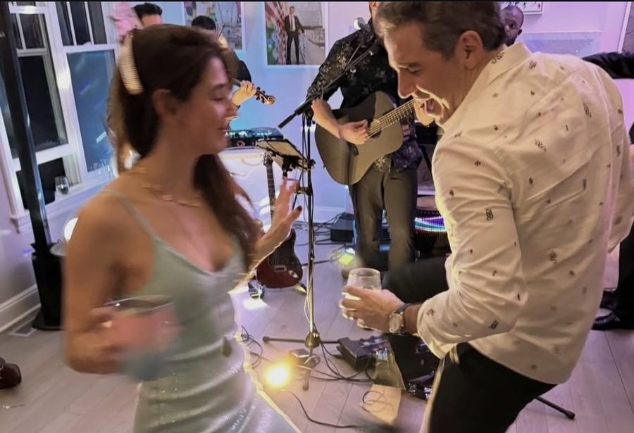 Couple dancing at New Years Eve party